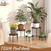 5PCS Heavy-Duty Metal Plant Stands – Rustproof Iron Planter Holders (Supports Up to 110LB)