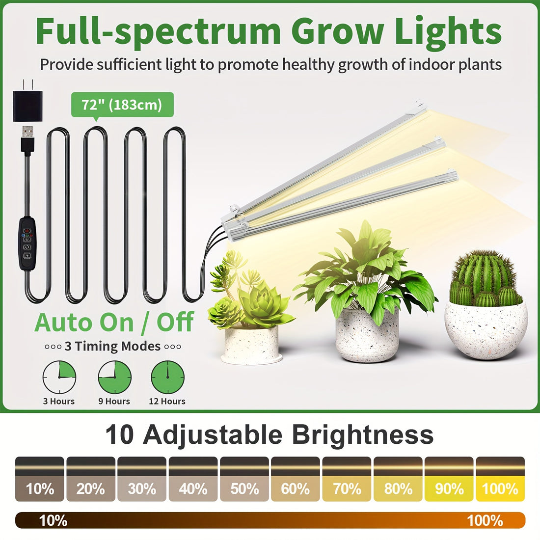 8-Tier Indoor Metal Plant Stand with Grow Lights – 65” Tall Multi-Plant Shelf for Indoor Gardening