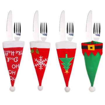 Christmas Gift Tableware Fork Knife Holder Bag