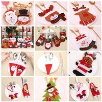 Christmas Gift Tableware Fork Knife Holder Bag