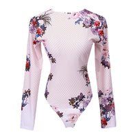 Long sleeve one piece bathing suit