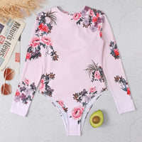 Long sleeve one piece bathing suit