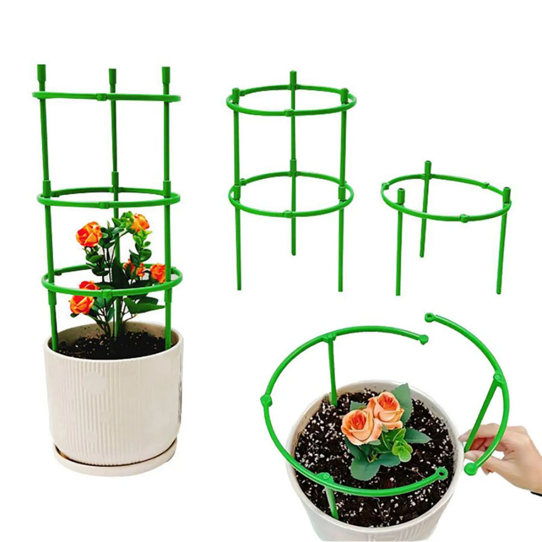18 Pcs/set 6 Layers Plant Support Flower Pot Climbing Trellis