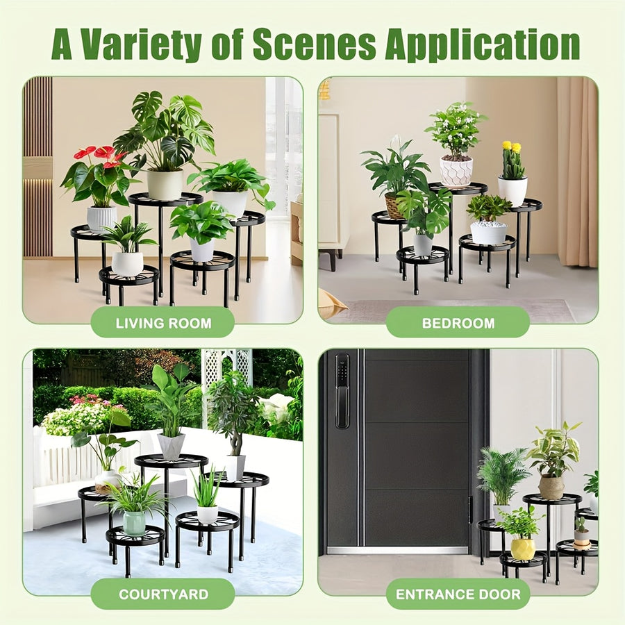 5PCS Heavy-Duty Metal Plant Stands – Rustproof Iron Planter Holders (Supports Up to 110LB)