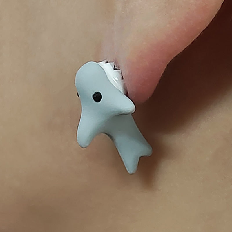 Animal Biting Earring Cartoon