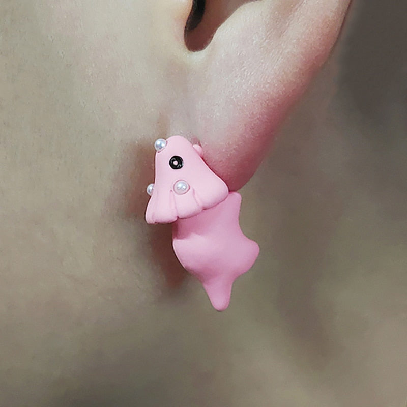 Animal Biting Earring Cartoon