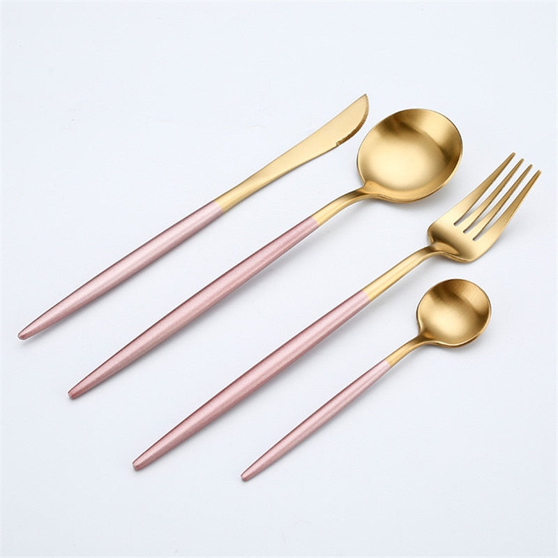 Rose Gold Tableware Set Stainless Steel Cutlery