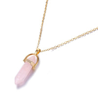 Hot sale Hexagonal Column Quartz Necklaces