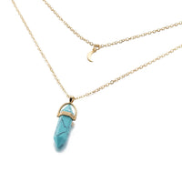 Hot sale Hexagonal Column Quartz Necklaces