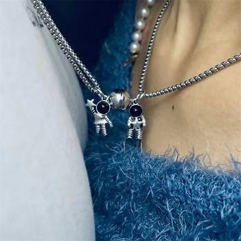 Magnetic Matching Friendship Spaceman Astronaut Pendant