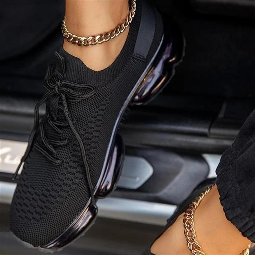 New Stretch Fabric Ladies Breathable Sneakers