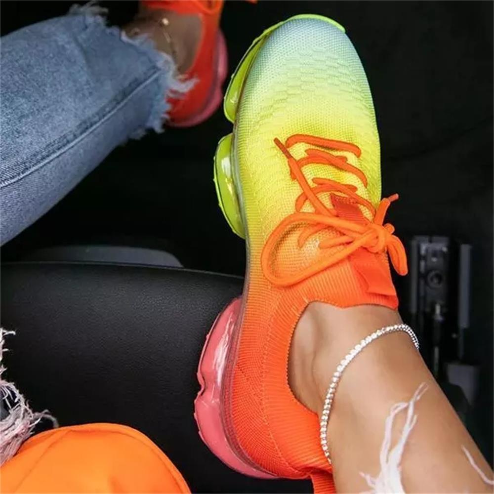 New Stretch Fabric Ladies Breathable Sneakers