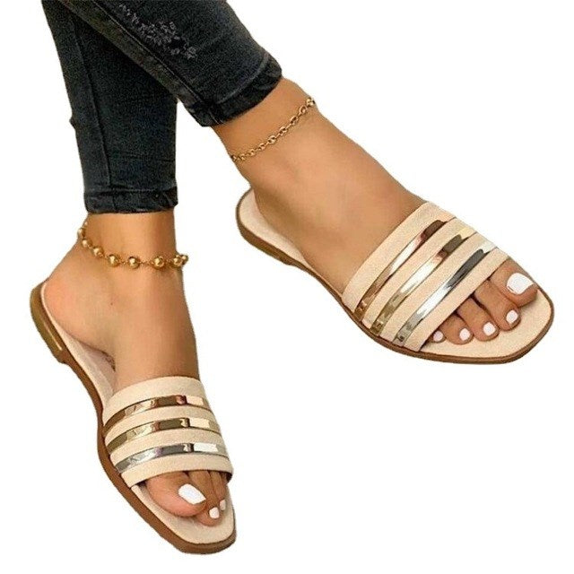 Flat Tan Sandals