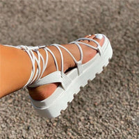 Women's Wedge Sandals Lace-up Platform