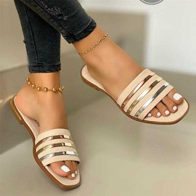 Flat Tan Sandals