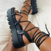 Women's Wedge Sandals Lace-up Platform