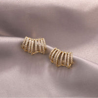 New Design U-shaped Gold Color Earrings