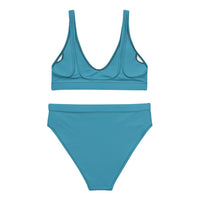 Teal Recycled high-waisted bikini