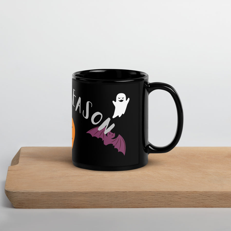 Spooky Season Black Glossy Mug
