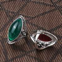 Vintage Kinel Boho Big Oval Finger Rings