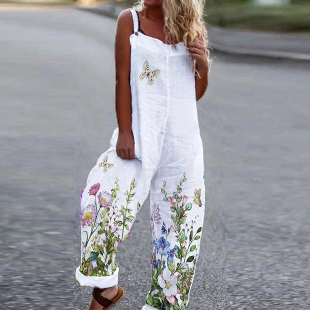 Summer Retro Off Shoulder Women Jumpsuits