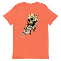 Skull drinking Unisex t-shirt